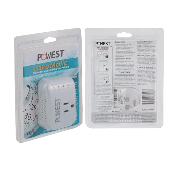 Protector de Voltaje Powest Lavomatic 120V 10A para Lavadora
